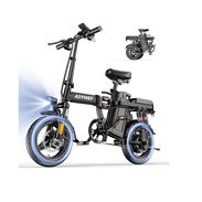 Bicicleta Eléctrica Plegable 14" 1200W 24MPH Batería 48V 10Ah Suspensión y Frenos de Disco - Img 57357302