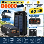 Banco de carga Solar portátil (Power Bankl de 80,000 mAh y 150W, - Img 56835939