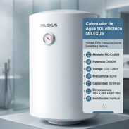 Calentador Eléctrico Milexus 50L por $210 USD | Transporte GRATIS y Garantía | ¡Instalación Vertical y 2000W de Potencia - Img 57660663