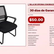 SILLA DE OFICINA CON BRAZOS . - Img 56933670