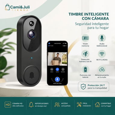 Timbre inteligente con cámara y video llamada (2da generación) - 2/6