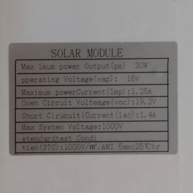 Panel solar de 20w - 2/3