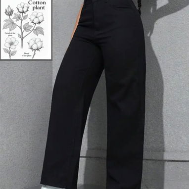 Pantalones de mujer. Pantalones de corte recto y anchos. Talla pequeña - Img 123467113
