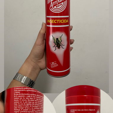 Insecticida en spray, 600 ml, elimina todo tipo de insectos como moscas, mosquitos, avispas, hormigas, polillas, etc. - Img 113669012