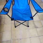 🏖Sillas de playa plegables nuevas, con su bolsa se traslado colores rojo y azul - Img 55789934