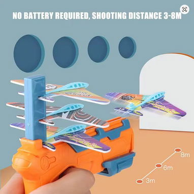 Lanzador de Aviones con Pistola Catapulta – Juguete Divertido para Niños | videojuegoshabana.com - Img 122614492