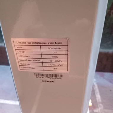 Calentador de Agua a Gas DAYTRON 6L – Modelo DCA06GNW - 2/2