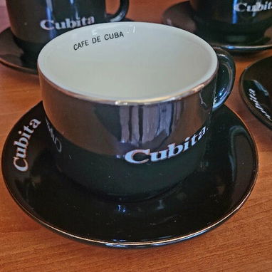 Juego de 6 tazas grandes originales de café, marca Cubita - Img 123337595