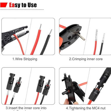 Conector MC4 para panel solar, 1000V, 30 A, IP67, impermeable, macho/hembra, adecuados para cables solares de 14 a 10AWG - Img 122384662