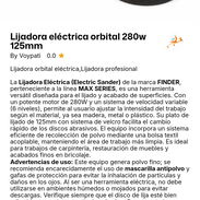 Lijadora electrica orbital 280w. 125mm - Img 55559711