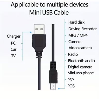 ☎️53544655 🛵 Entrega Disponible ⭐Cable USB 2.0 A a Mini USB (Mini-B 5 pines) ⭐ - 8/9