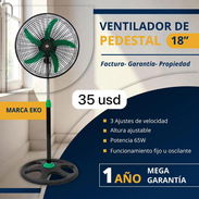 Ventilador de pedestal 18 pulgadas 1año de garantía - Img 51569237