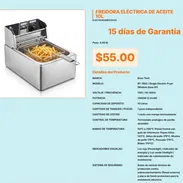 Freidora 10L Indicador Calentamiento Verde 200°C, Freidora 10L Rango Temp 50-200°C para Todo VPT#-0503 - Img 55672649