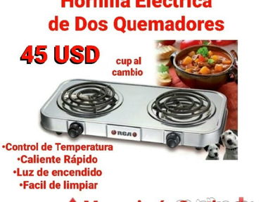 Cocina eléctrica de dos hornillas nuevas okm domicilio gratis dentro de la Habana - Img main-image-45033452