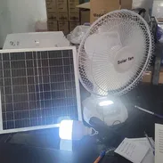 Ventilador Recargable con panel solar y bombillo - Img 55720377