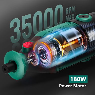 Herramienta rotativa tipo DREMEL 'HYCHIKA' 180W (110V/60Hz) KIT 173 PIEZAS 6 VELOCIDADES (10000-35000RPM) NUEVO EN CAJA. - Img 123053784