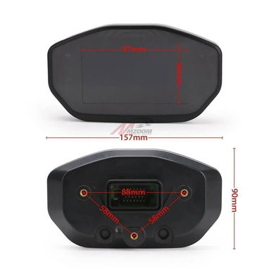 Velocímetro Digital Universal para Moto de gasolina - 3/4