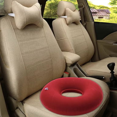 🛍️ COJÍN INFLABLE +BOMBA, COJÍN PARA ESCARAS, HEMORROIDES O COXIS 🚨 - 4/6