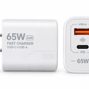 Cargador de carga rápida 65W con puerto USB-A y USB-C. - $ 10 USD. - Img 58023955