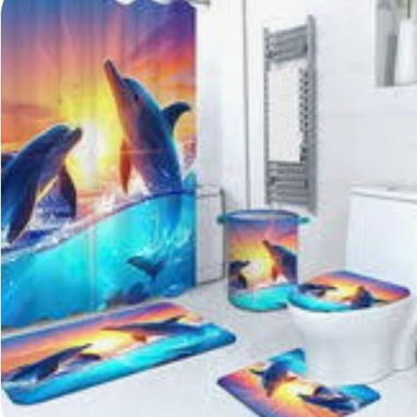 Juego de Cortinas de baño 5 piezas - 8/10