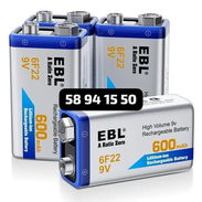Pilas 9V Recargables - Img 57683983