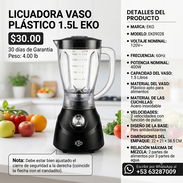 LICUADORA VASO PLÁSTICO 1.5L EKO - Img 56108729