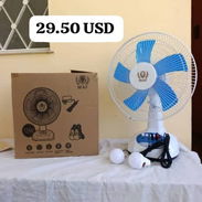 Ventilador Recargable de mesa MAF con 2 bombillos - Img 54626285