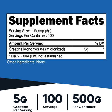 Creatina Monohidratada Micronizada (NUTRICOST) 500-100serv. 58234161 FITNESSARMY - Img 89407808