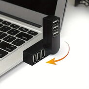 Hub USB Splitter, adaptador 3 puertos USB Con posibilidad de rotarlo para mayor comodidad del usuario.ideal para portáti - Img 45828921