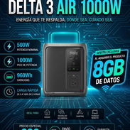 Ecoflow Delta 3 1000 Air ,Potencia 500W ,Pico 1000W, Capacidad 960Wh ,Carga Rapida de 0 a 100 % en 2 horas - Img 56084748
