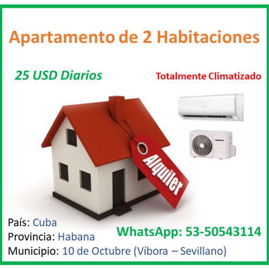 Apartamento Climatizado de 2 Habitaciones en la Vibora/Sevillano Municipio 10 de Octubre - Img 121271111