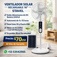 Recargable 16" / VENTILADOR SOLAR RECARGABLE STAVEL - Img 54764110