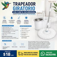 FREGONA. TRAPEADOR GIRATORIO CON CUBETA ESCURRIDORA - Img 58020144