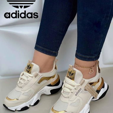 Tenis mujer/ puma negras y doradas/ Adidas azul marino/Adidas rosa y dorado/Tommy Hilfiger azul y rojo - 2/4