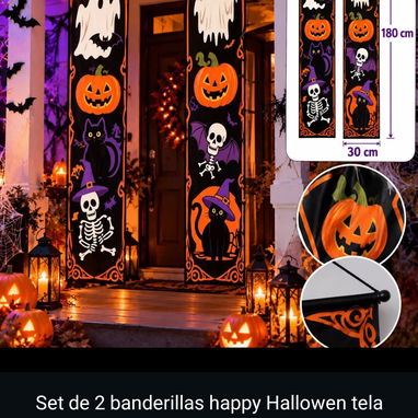 🎃 DECORACIÓN PARA HALLOWEEN☠️Lo mejor para decorar tu casa y negocio está temporada📩Pide el catálogo al WhatsApp - 5/10