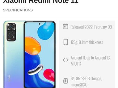 ⭐ Redmi Note 11 4/128 ⭐, ☎️ 53312267,🛵 domicilio gratis - Img main-image