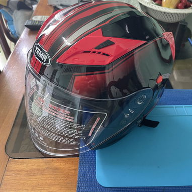 Casco para su moto Profesional cerrado con doble visera. Certificado! Rojo y negro. Con tomas de aire!! - Img 73402929