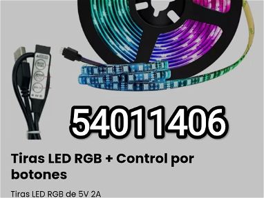 ¡¡Tiras LED RGB + Control por botones Tiras LED RGB de 5V 2A variedad de longitud!!! - Img main-image