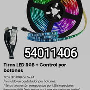 ¡¡Tiras LED RGB + Control por botones Tiras LED RGB de 5V 2A variedad de longitud!!! - Img 45445286