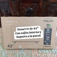 Smart tv 43" con cajita interna y soporte a la pared - Img 54800907