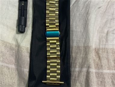 Manilla de acero eslabón tradicional + protector (ambos dorado) para Apple Watch!! - Img 67925936