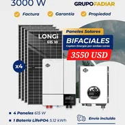 Kit solar,Panel solar ,Inversor de 3 kw ,bateria 5kwh instalación imcluida con 1 año de Garantía - Img 55801370