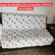🛋️✨ JUEGO DE MUEBLES CON MESITA Y FORROS REVERSIBLES ✨🛋️ - Img 55927497