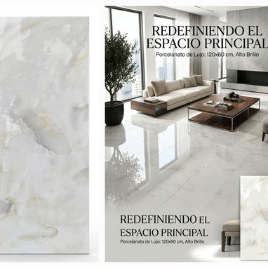 Porcelanato brillo efecto espejo 120x60 - Img 123894576