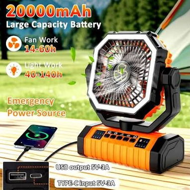Ventiladores recargables de 20000mah - 3/3