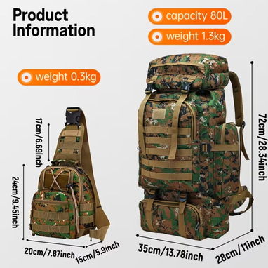 Mochila Multifuncional 80L- Se incluye de regalo una pequeña que hace juego - Img 123996955