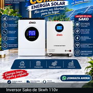 👍Combo/KIT Inversor Sako de 5kwh 110v Batería Sako de 10kwh, estación de energía, sistema solar, planta - Img 58194259