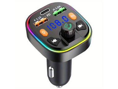 🛍️ Reproductor Música / Transmisor FM Bluetooth USB y Carga Rápida Autos ✅ Radio Carros Reproductora MP3 Auto NUEVO - Img main-image