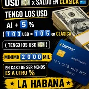 USD EFECTIVO X SALDO EN TARJETA CLÁSICA - Img 56126576