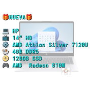 x LAPTOP 🎁NUEVA🎁📦SELLADA, HP 14-em0002wm, 14" HD IPS, AMD Athlon Silver 7120U, 4GB DDR5, Radeon 610M, 128GB - Img 53199633